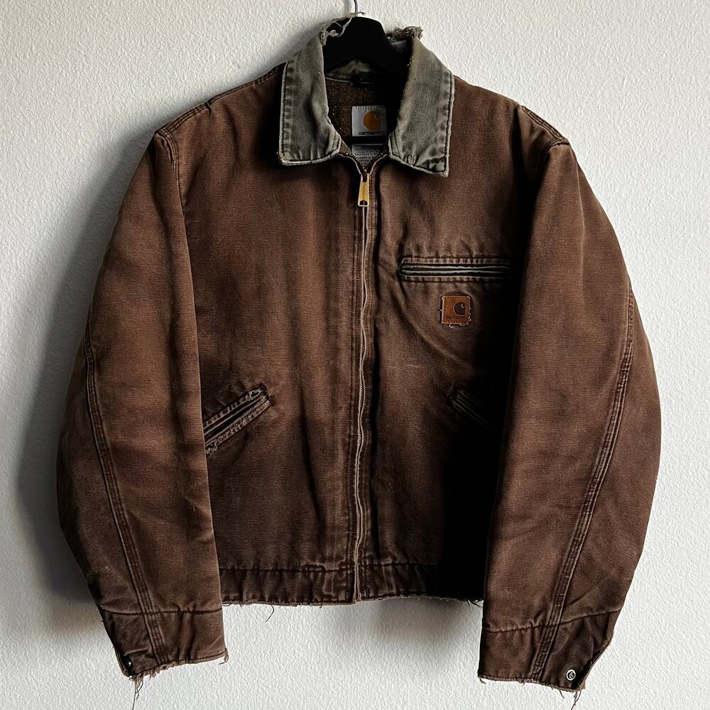 Carhartt J97 DKB faded brown Detroit work wear jacket